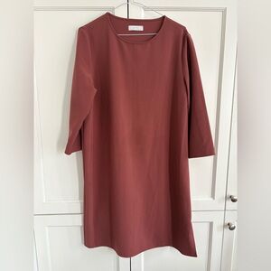 Oak and Fort Dress with side slit.